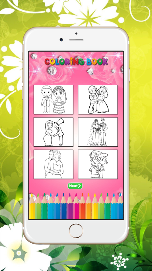 #2. Wedding Coloring Book: Learn to color and draw wedding card, Free games for children (iOS) Av: Marut Srimarueang