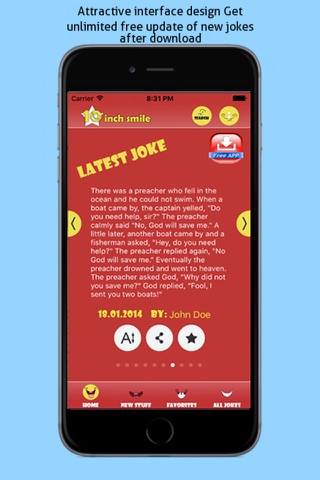 Best Jokes App - 10 Inch Smile (FREE) screenshot 2