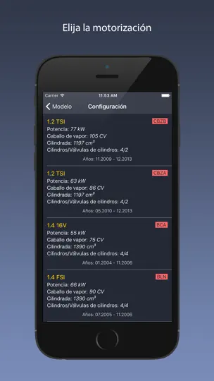 Captura de pantalla de TechApp Para Volkswagen en iPhone 2