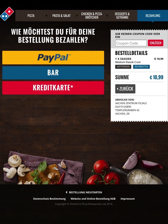 Domino's App für das iPad screenshot-3