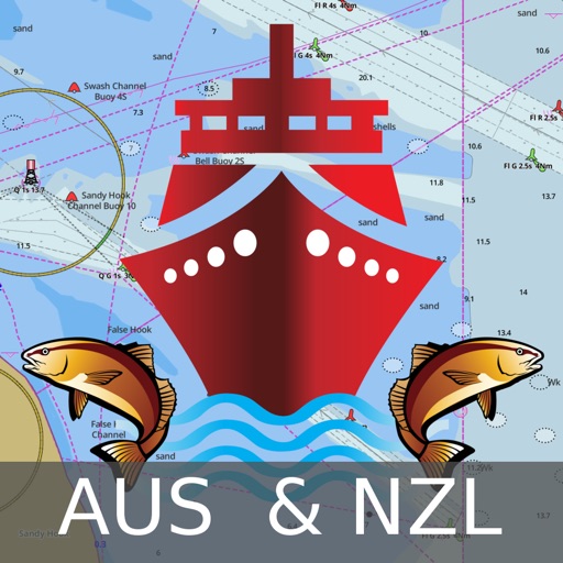 i-Boating:Australia & New Zealand - Gps Marine/Nautical Charts & Navigation Maps