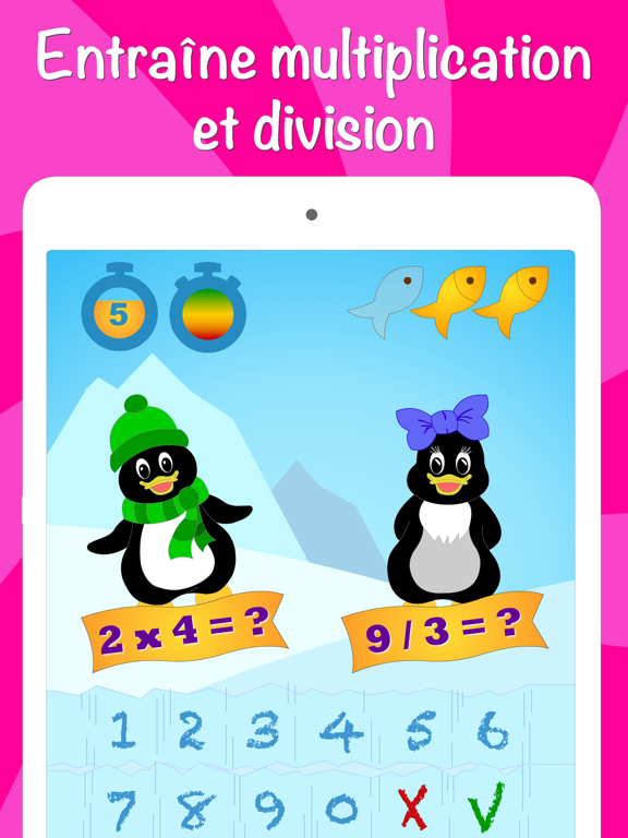 Screenshot #5 pour Icy Math - Table de multiplication pour les enfants, multiplication et division des compétences, bon cerveau jeu de formateur pour adultes!