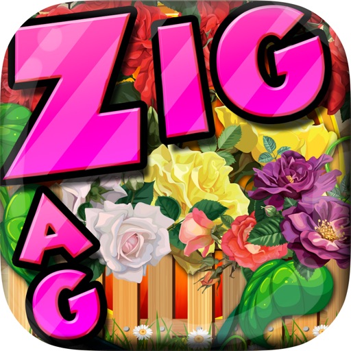 Words Zigzag Flower in The Garden Crossword Puzzle Icon