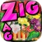 Words Zigzag Flower in The Garden Crossword Puzzle