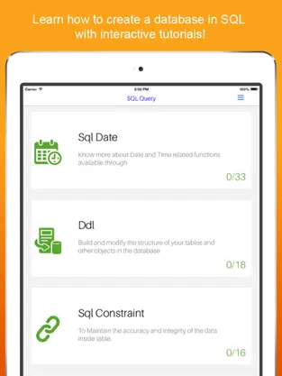 Screenshot 1 SQL Query - Learn How to create and manage Data Base in SQL! iphone