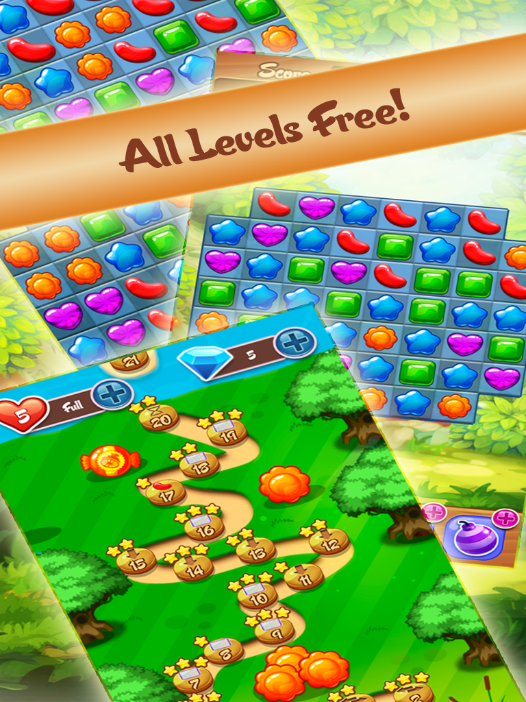 Jelly Quest - bejewel garden mania screenshot 7