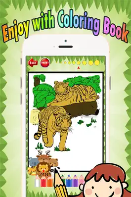 Game screenshot Wild animals Coloring Book: These cute zoo animal coloring pages provide learning skill games free for children and toddler any age apk