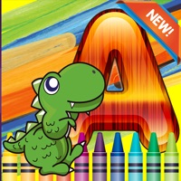 Dinosaur monde Alphabet Coloring Book grade 1-6 pages à colorier jeux éducatifs gratuits pour les enfants et les tout-petits