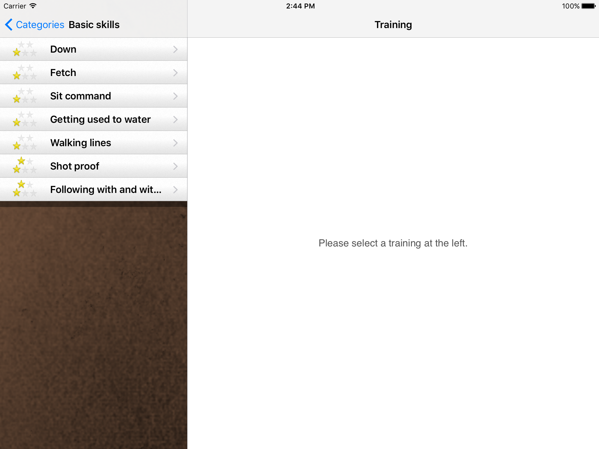 Gundog training