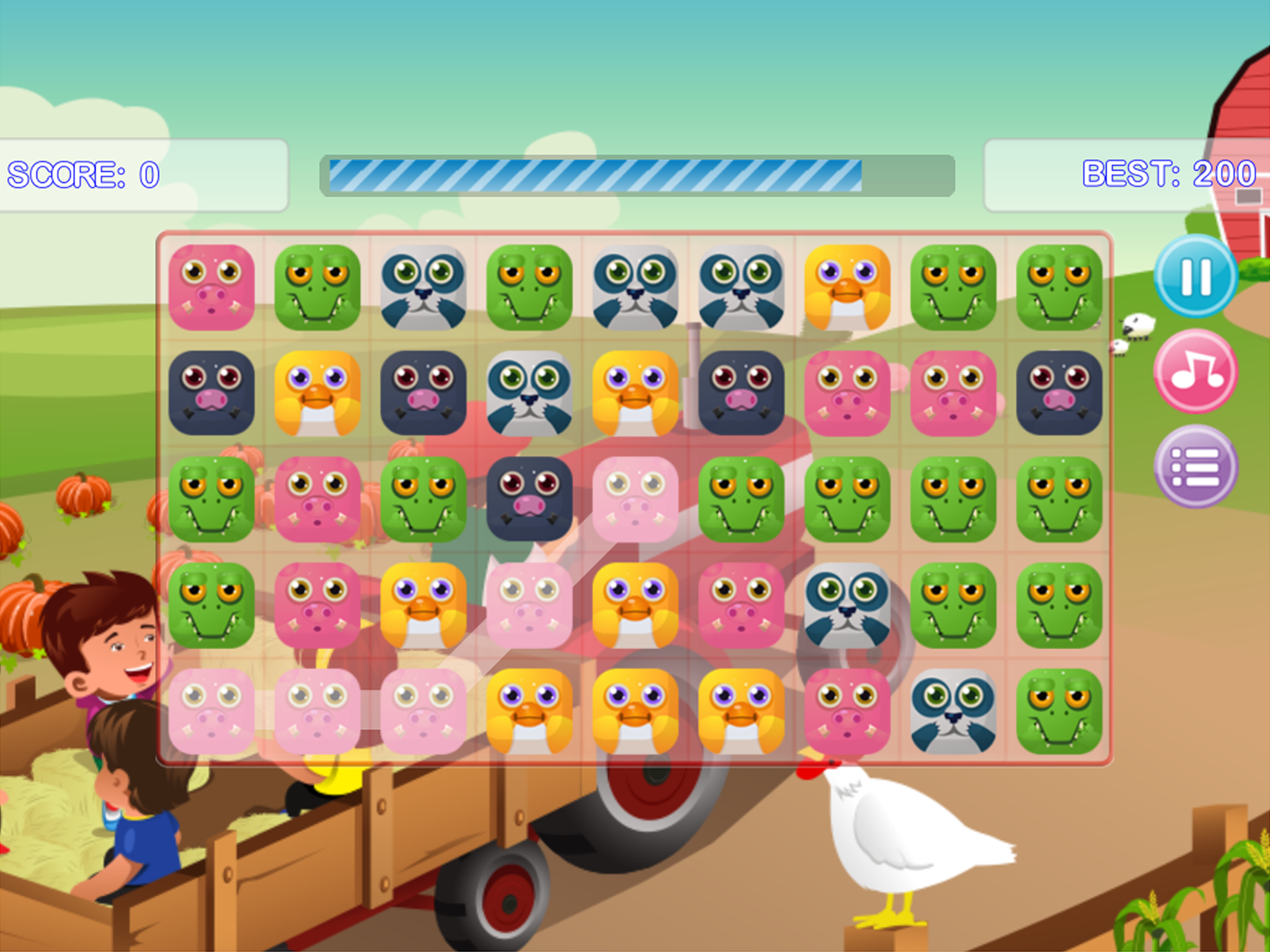 Animal Crush Matching - Match 3 Puzzle Tap Games