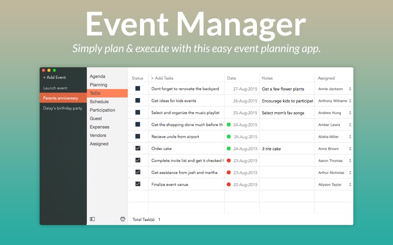 Screenshot #1 pour Event Manager