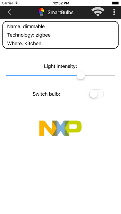 NXP - SmartBulbs screenshot