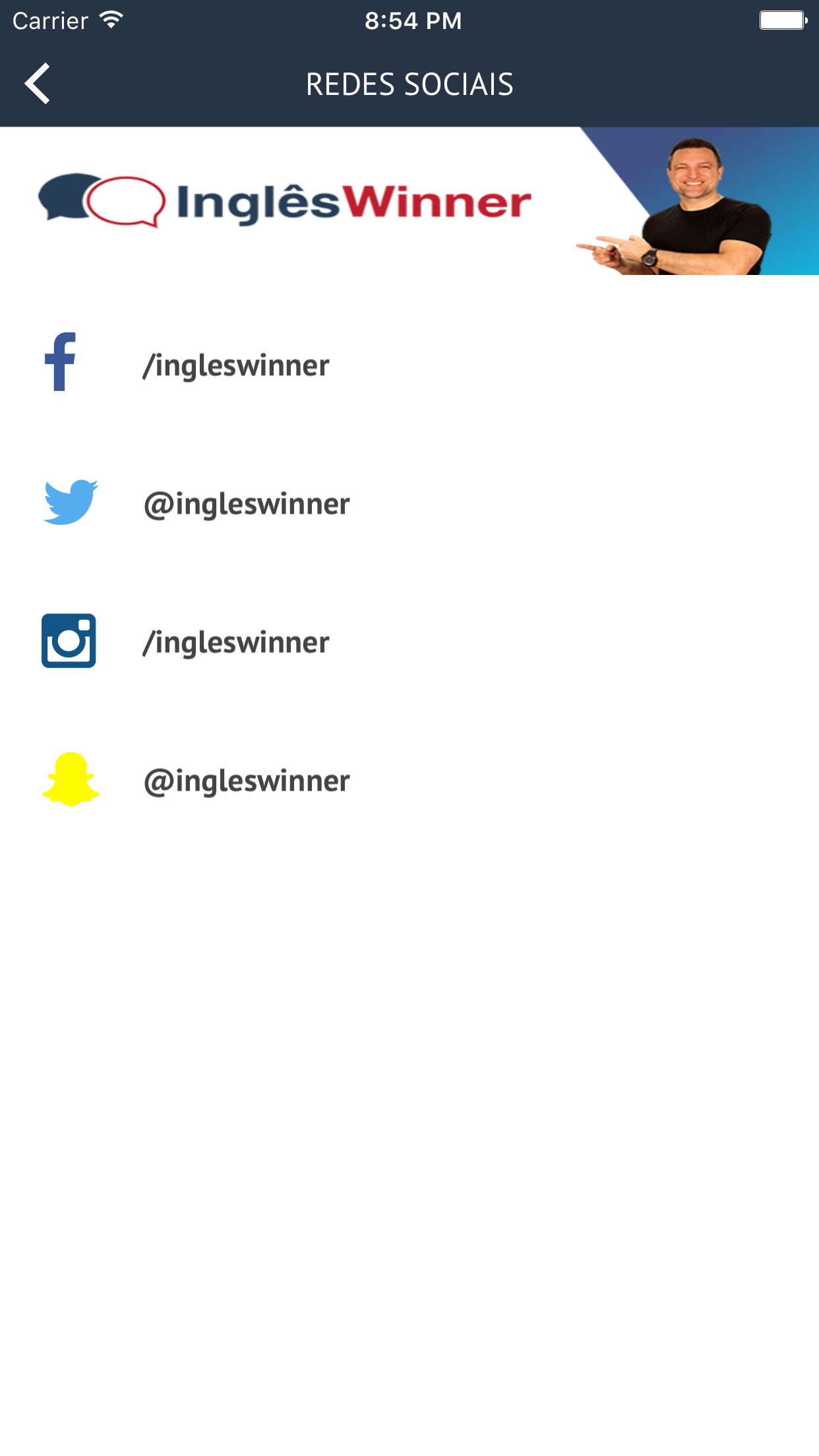 Curso Inglês Winner