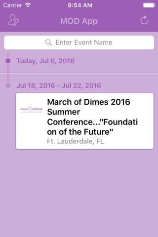 March of Dimes Conference App screenshot 2