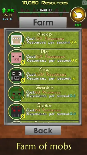 Capture d'écran de Clicker Mine Mania sur iPhone 4