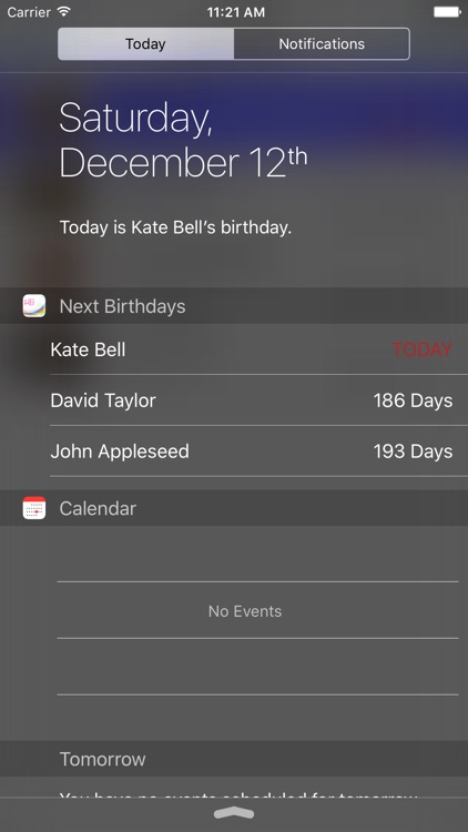 Birthday List