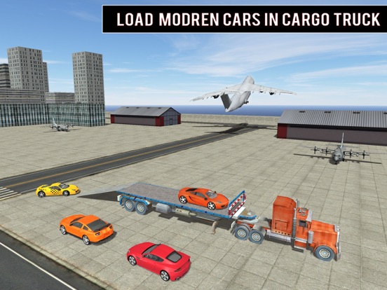 Modern Car Transporter plane iPad screenshot