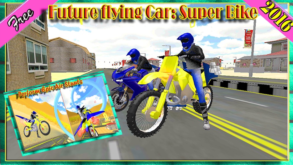 Flying Bike 2016 – Moto Racer Driving Adventure with Air Plane Controls - 1.0 - (iOS)