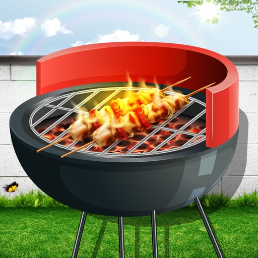 American BBQ steak & skewers grill : Outdoor barbecue cooking simulator free game icon