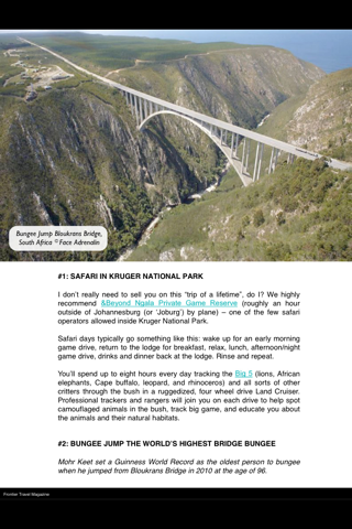 Frontier Travel Magazine screenshot 4