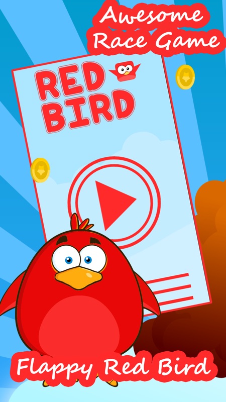 Flappy Red Bird Free - Awesome Race Game screenshot 2
