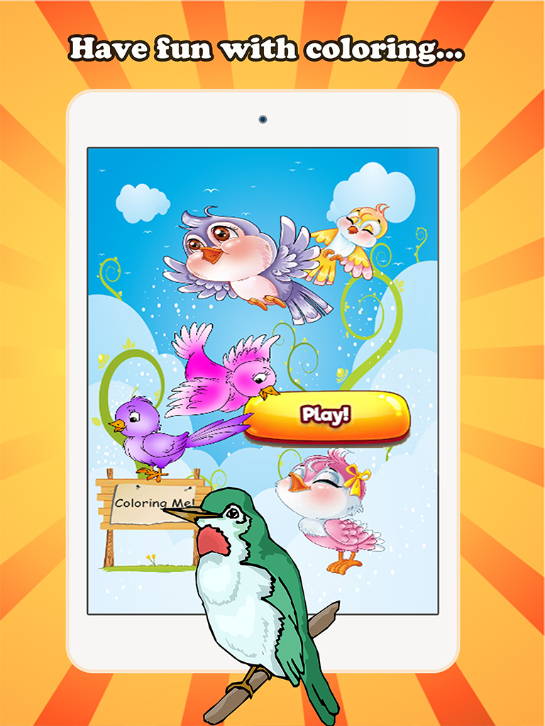 Bird Coloring Book for children age 1-10: Drawing & Coloring page games free for learning skill