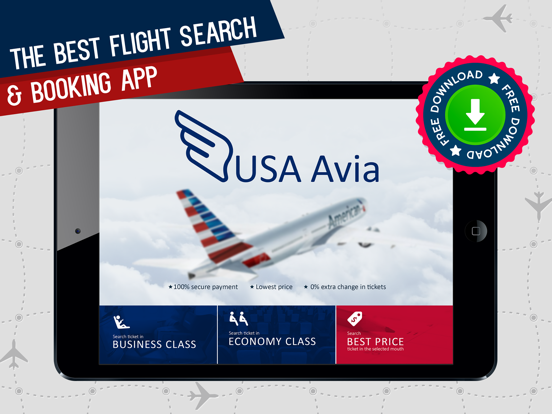 USA Avia iPad screenshot 1 - Travel app