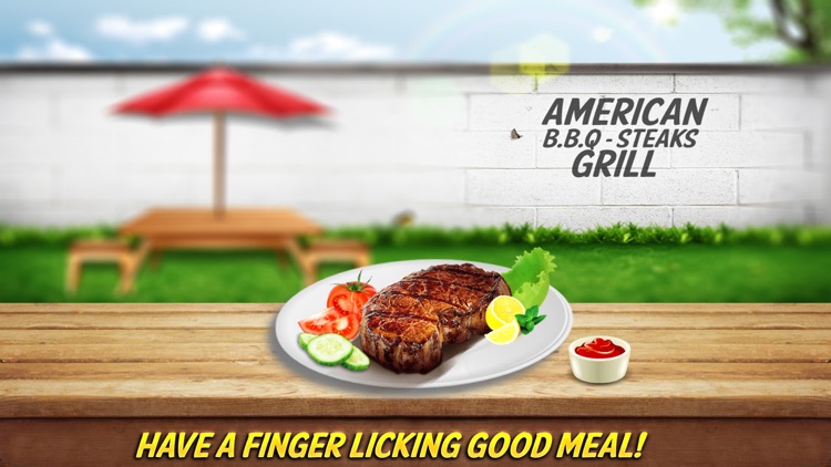 American BBQ steak & skewers grill : Outdoor barbecue cooking simulator free game