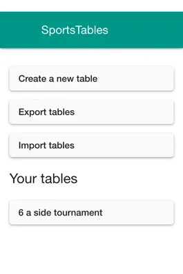 Game screenshot SportsTables League Manager apk