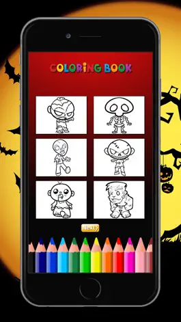 Game screenshot Zombies Ghost Coloring Book - Drawing for Kids apk