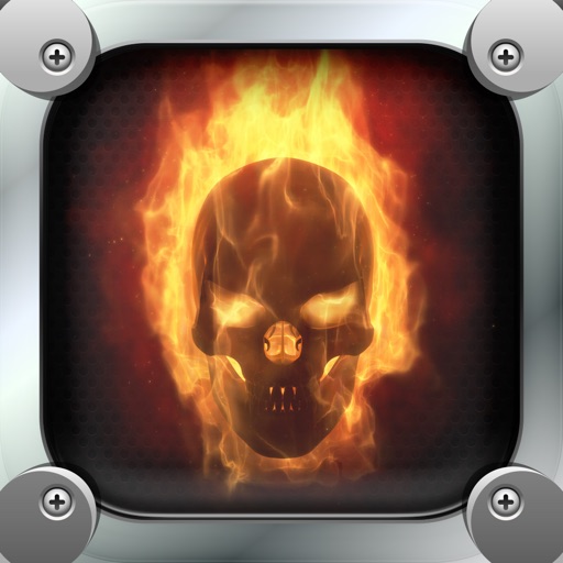 Skull on Fire Wallpapers – Cool Background Pictures and Scary Lock Screen Theme.s icon