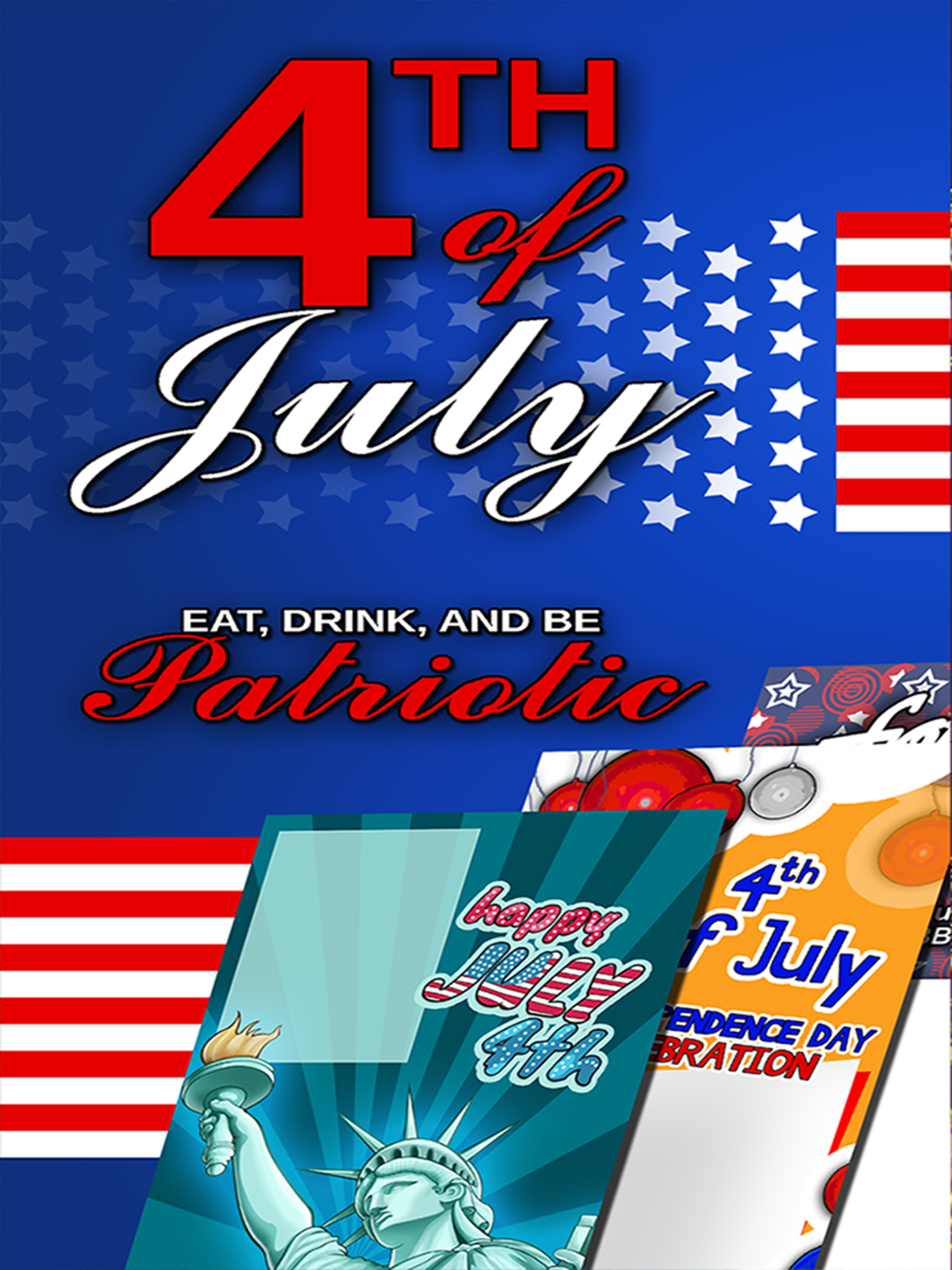 4th of July Greeting Cards - Create and Write Happy Independence Day eCard.s