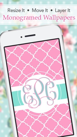 Stencil - Monogram Wallpaper Backgrounds Fashion Skins Themesのおすすめ画像1