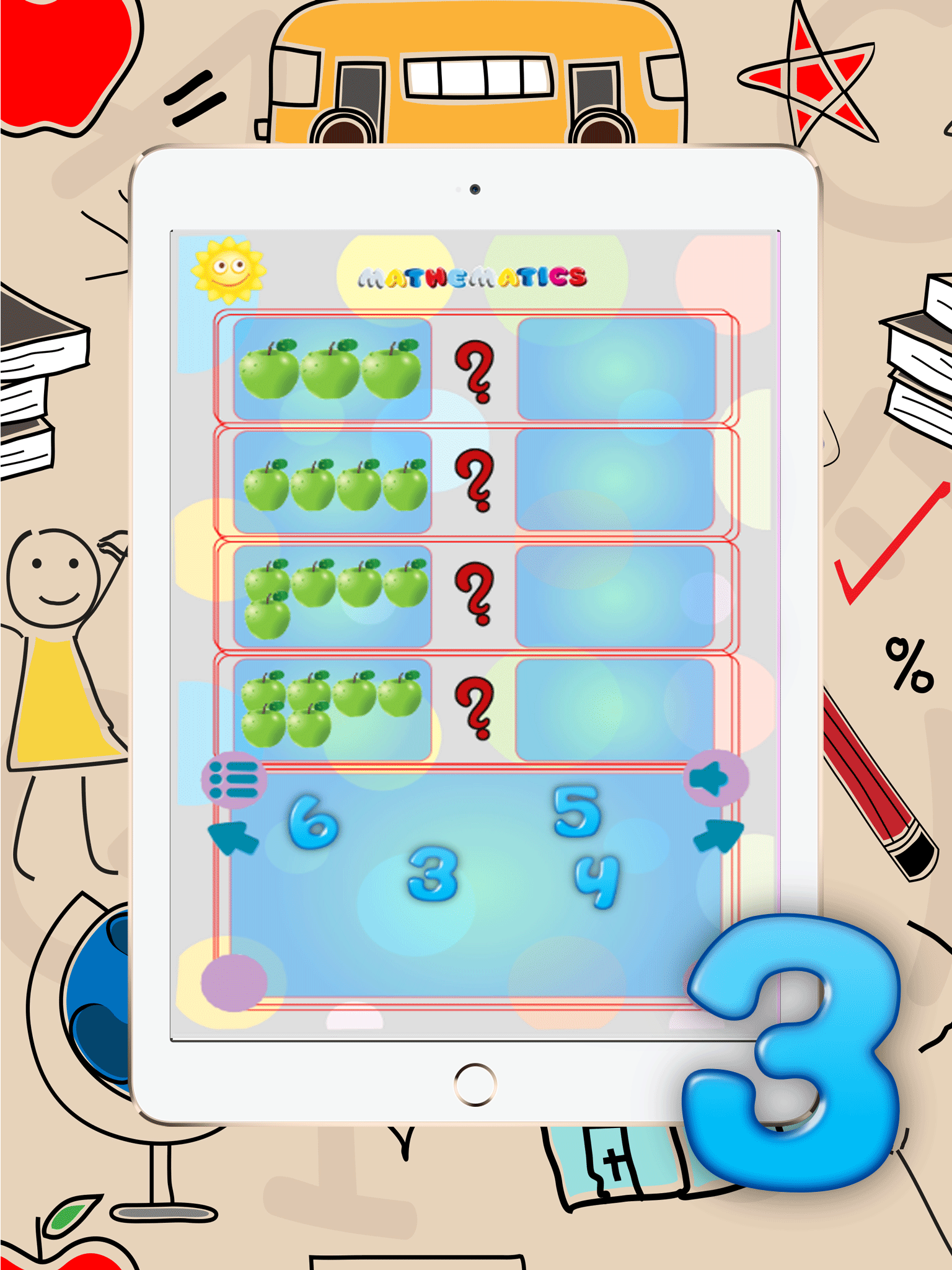 123 Mathematics : Learn numbers shapes and relation early education games for kindergarten