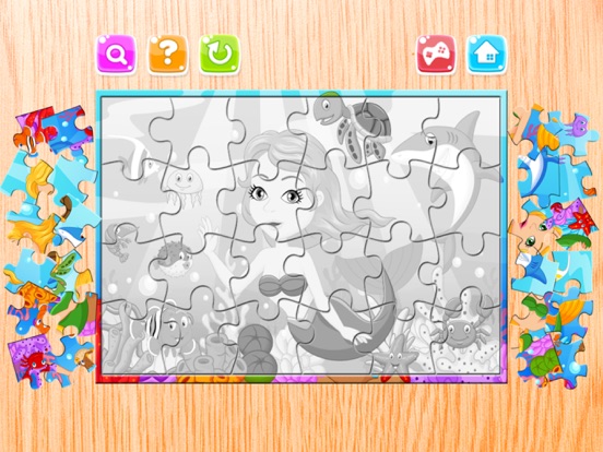 Mermaid Princess Puzzle Under Sea Jigsaw for Kids iPad screenshot 4 - Games app