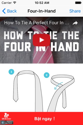 How to tie a tie knot screenshot 2