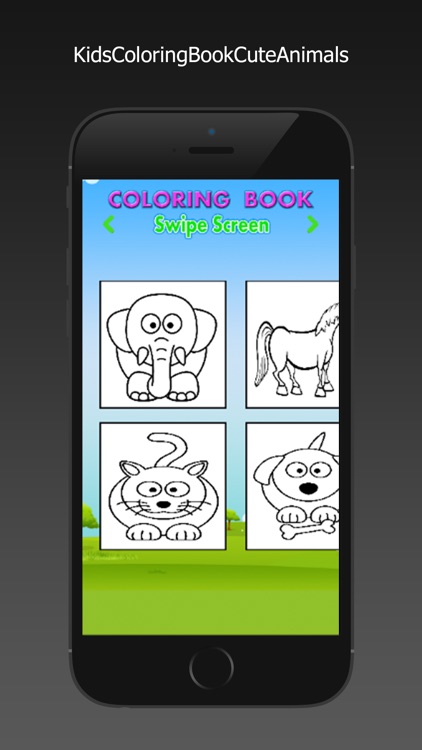 Kids Coloring Book Cute Animals