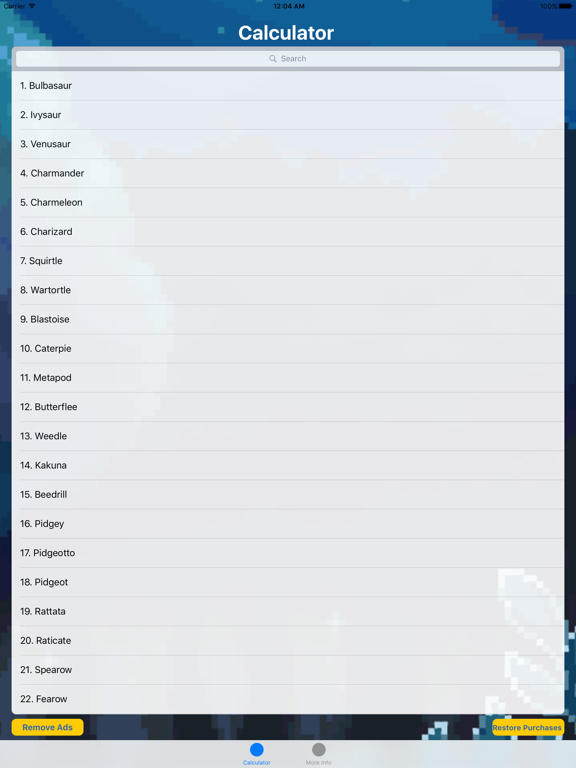 Candy Evolution Calculator For Pokémon GO iPad screenshot 2 - Games app