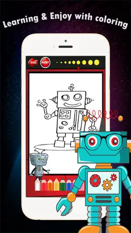 Game screenshot Coloring Book games free for children age 1-10: These cute robot transformer coloring pages provide hours of fun drawing or coloring activities hack