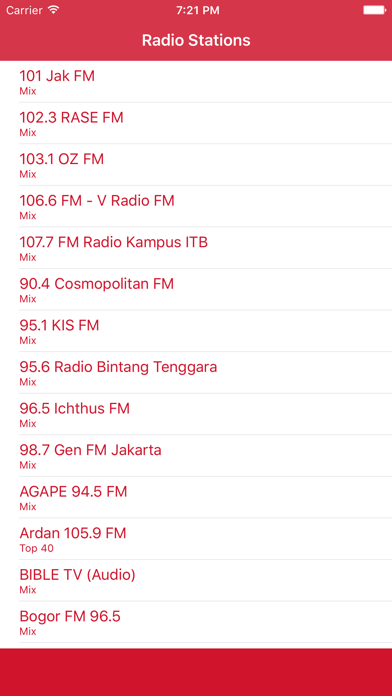 Screenshot #1 pour Radio Indonesia FM - Streaming and listen to live Indonesian online music and news show