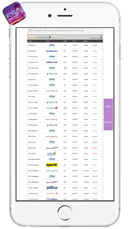 SEA AIRPORT - Realtime Flight Info - SEATLE-TACOMA INTERNATIONAL AIRPORT