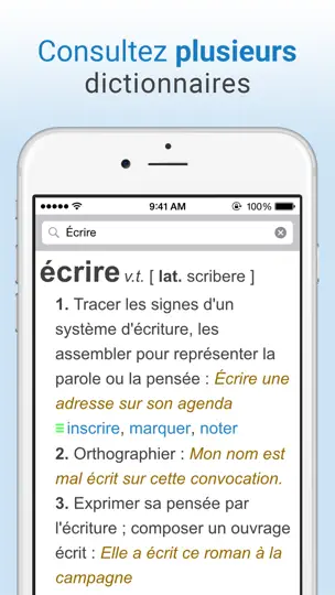 Capture d'écran de Dictionnaire Français sur iPhone 1