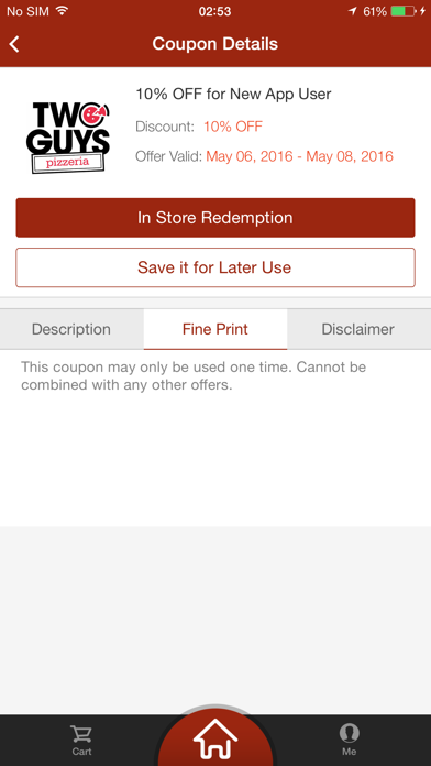 How to cancel & delete Two Guys Pizzeria from iphone & ipad 4