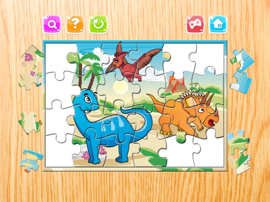 Dinosaur Puzzle for Kids - Dino Jigsaw Puzzles Games Free for Toddler and Preschool Learning Games iPad screenshot 1 - Games app