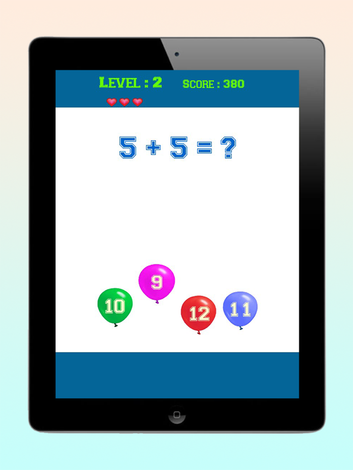 Balloon Math Quiz Addition Answe Games for Kids