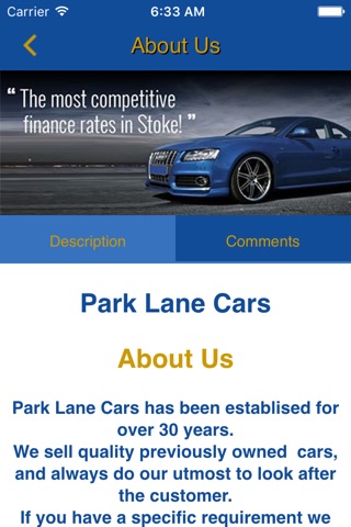 Park Lane Cars screenshot 2