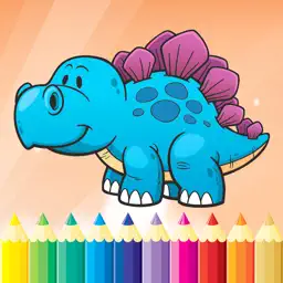 Dinosaur Dragon Coloring Book - Dino drawing for kid free, Animal paint and color games HD for good kid app icon