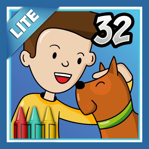 Coloring Book 32 Lite: Jim and His Dog