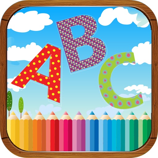 Kids Coloring Book ABC Icon