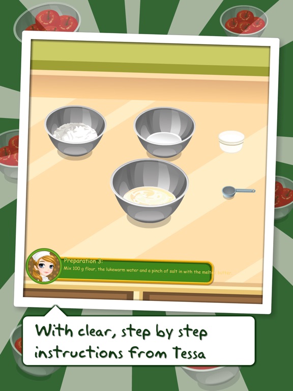 Tessa’s cooking apple strudel – learn how to bake your Apple Strudel in this cooking game for kids iPad screenshot